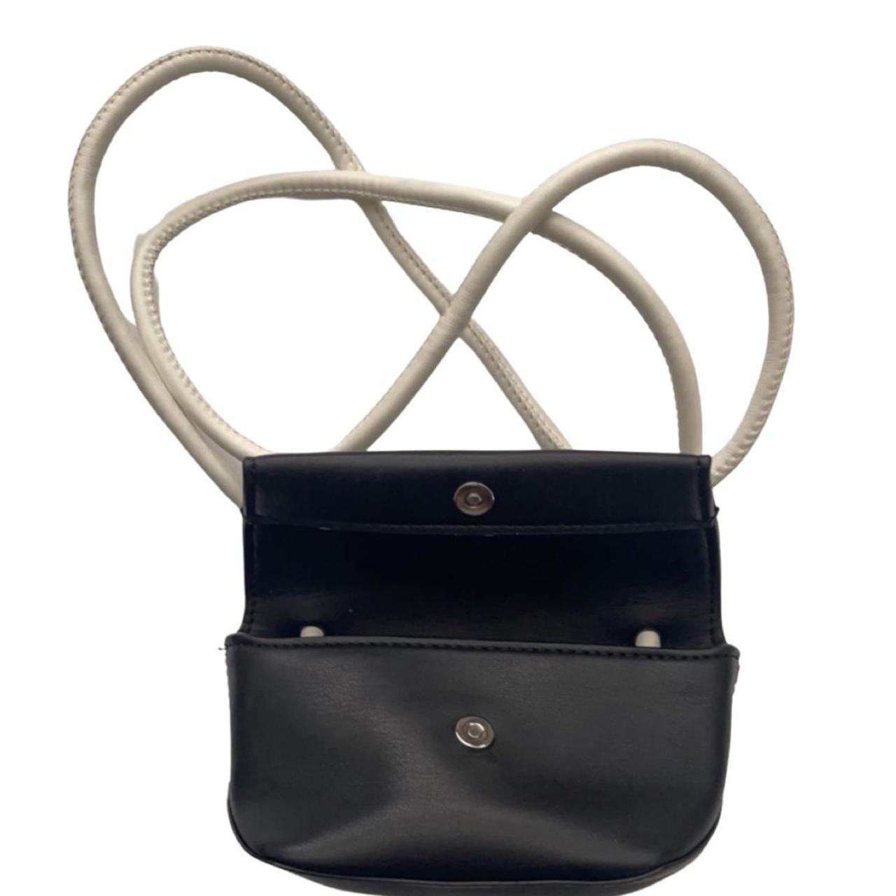 DKNY Women's Black and White Bag Depop