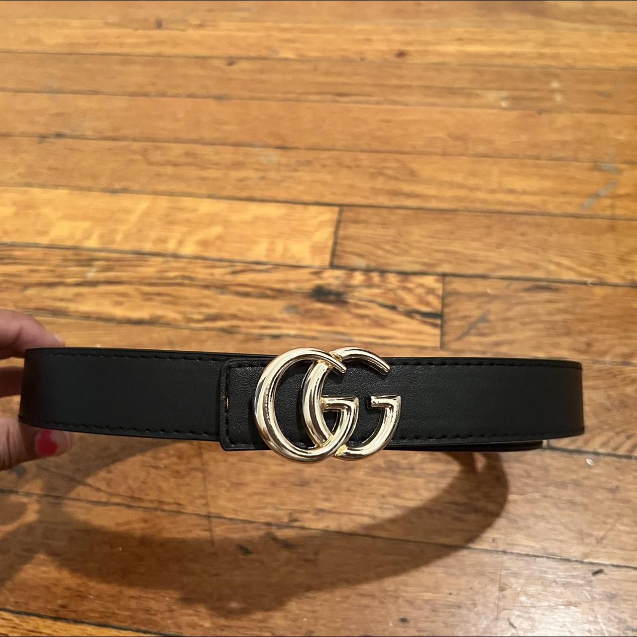 Double size color belt With letter GG gold design... - Depop