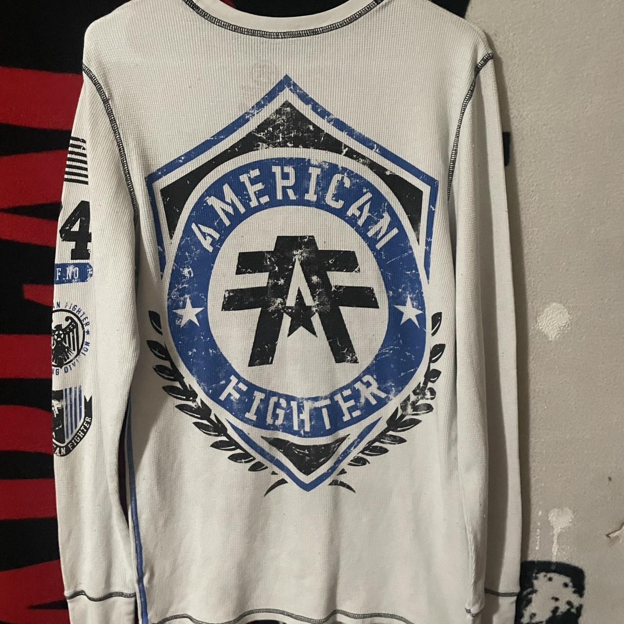 Y2k Vintage Super Rare American Fighter Long Sleeve - Depop