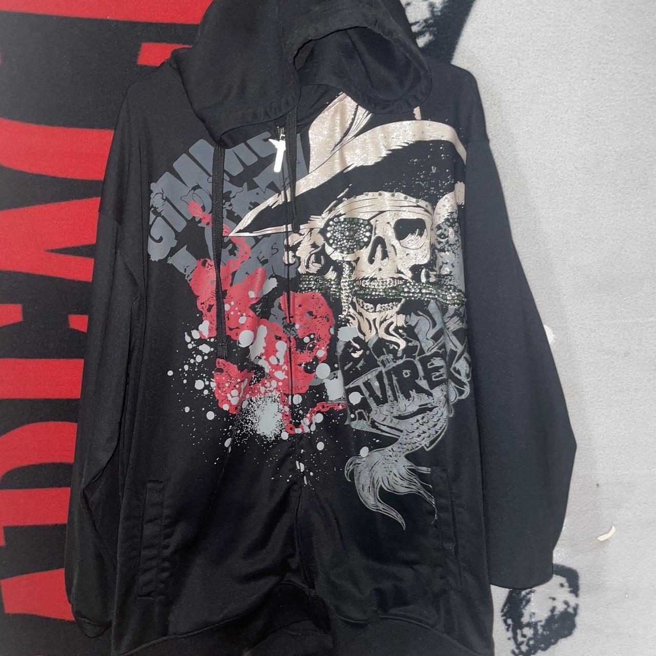 avirex skull zip up