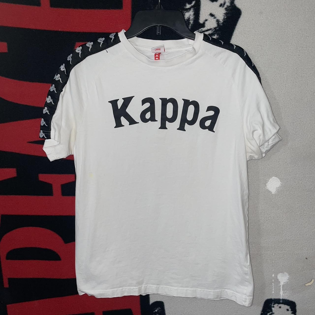 Kappa shirt with a really cool design good... Depop