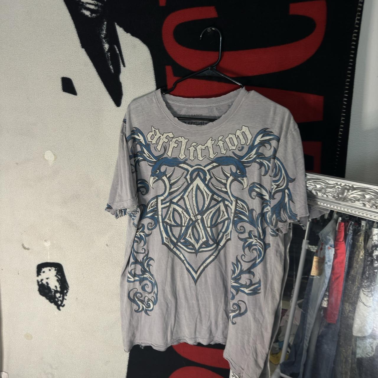 Y2k Vintage super rare Affliction shirt with a... - Depop