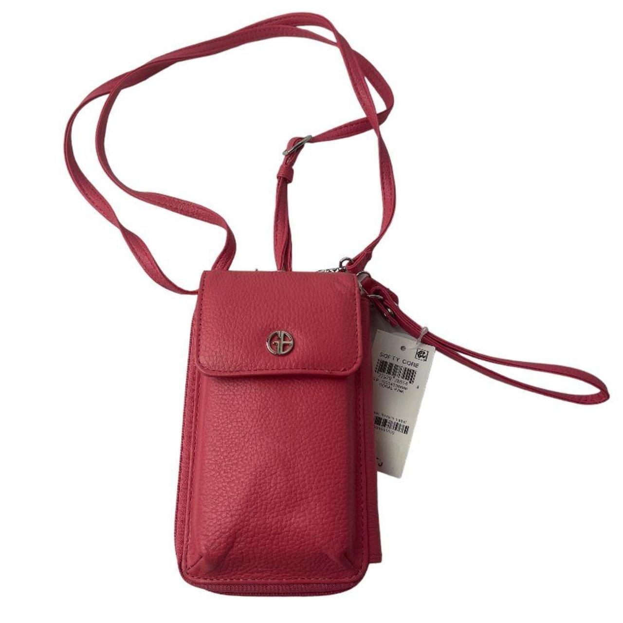 Giani Bernini Red Leather Crossbody Wallet on a - Depop