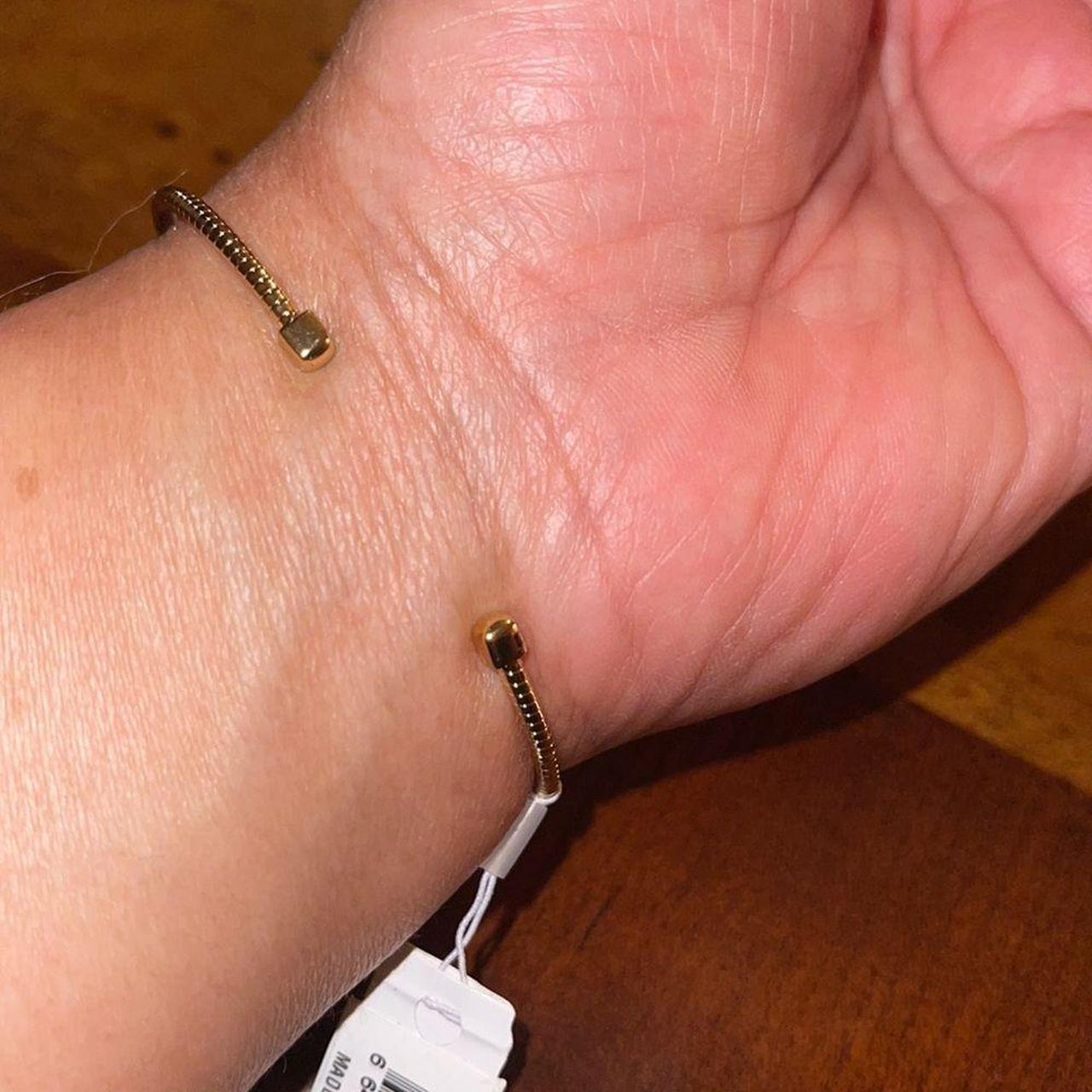 Eliot Danori gold tone crystal bangle bracelet Depop