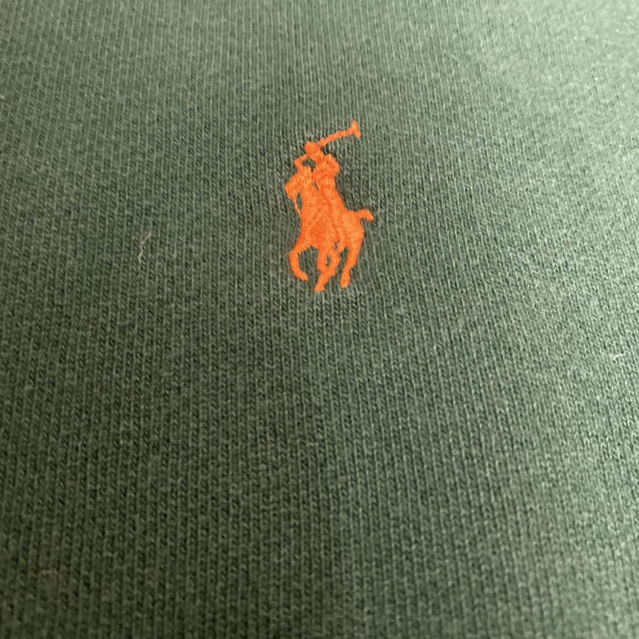 Polo Ralph Lauren Men's Green and Orange Sweatshirt | Depop