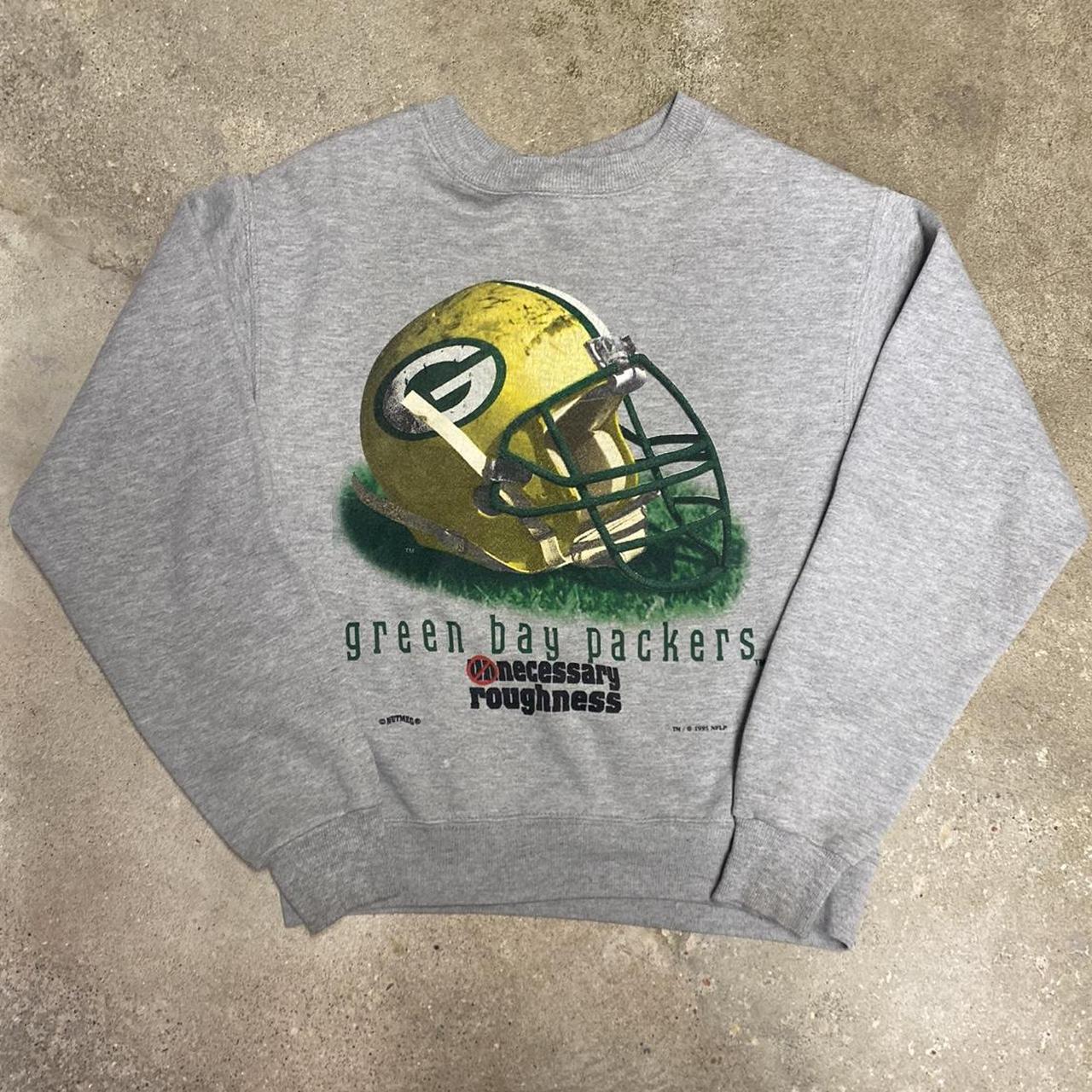 Vintage Green Bay Packers Gray Sweatshirt Gray Lee Football 