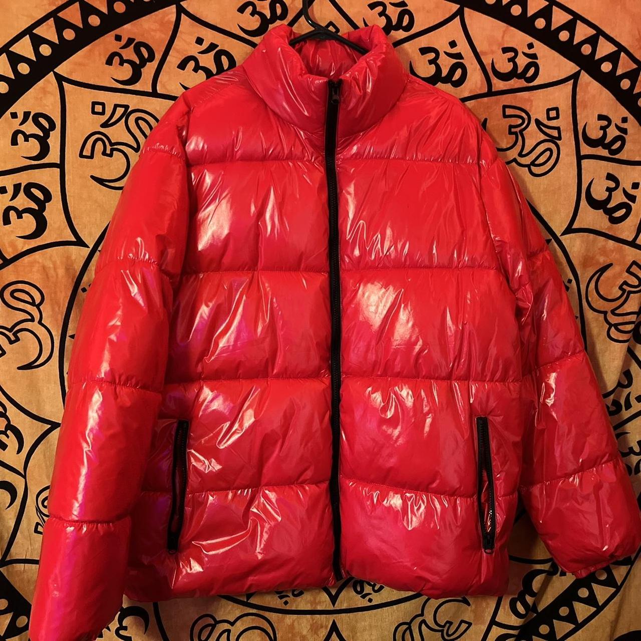 yeezy red puffer jacket