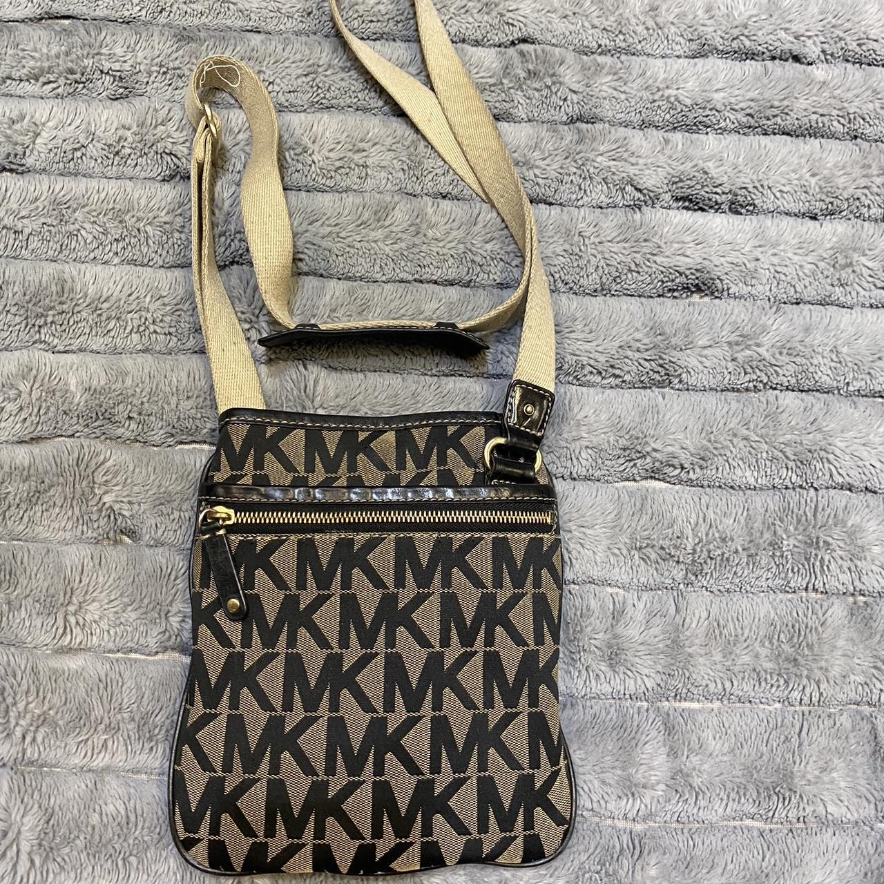 Navy Blue Michael Kors crossbody purse. Used and in - Depop