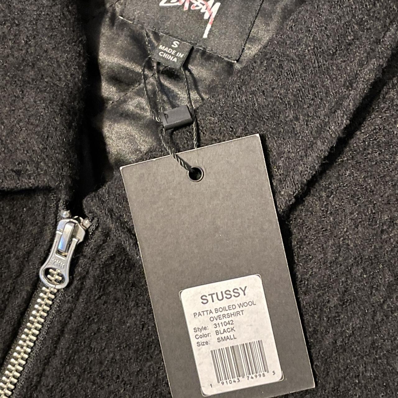 Stussy x Patta 2019 Black Tweed Boiled Wool... - Depop