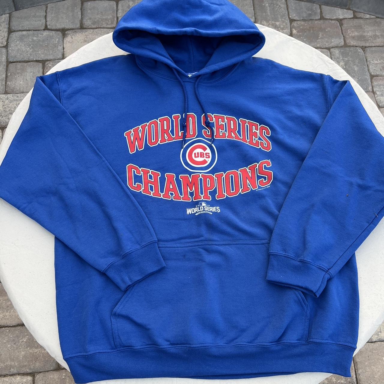 Chicago Cubs Hoodie Gently worn condition Has 2 - Depop