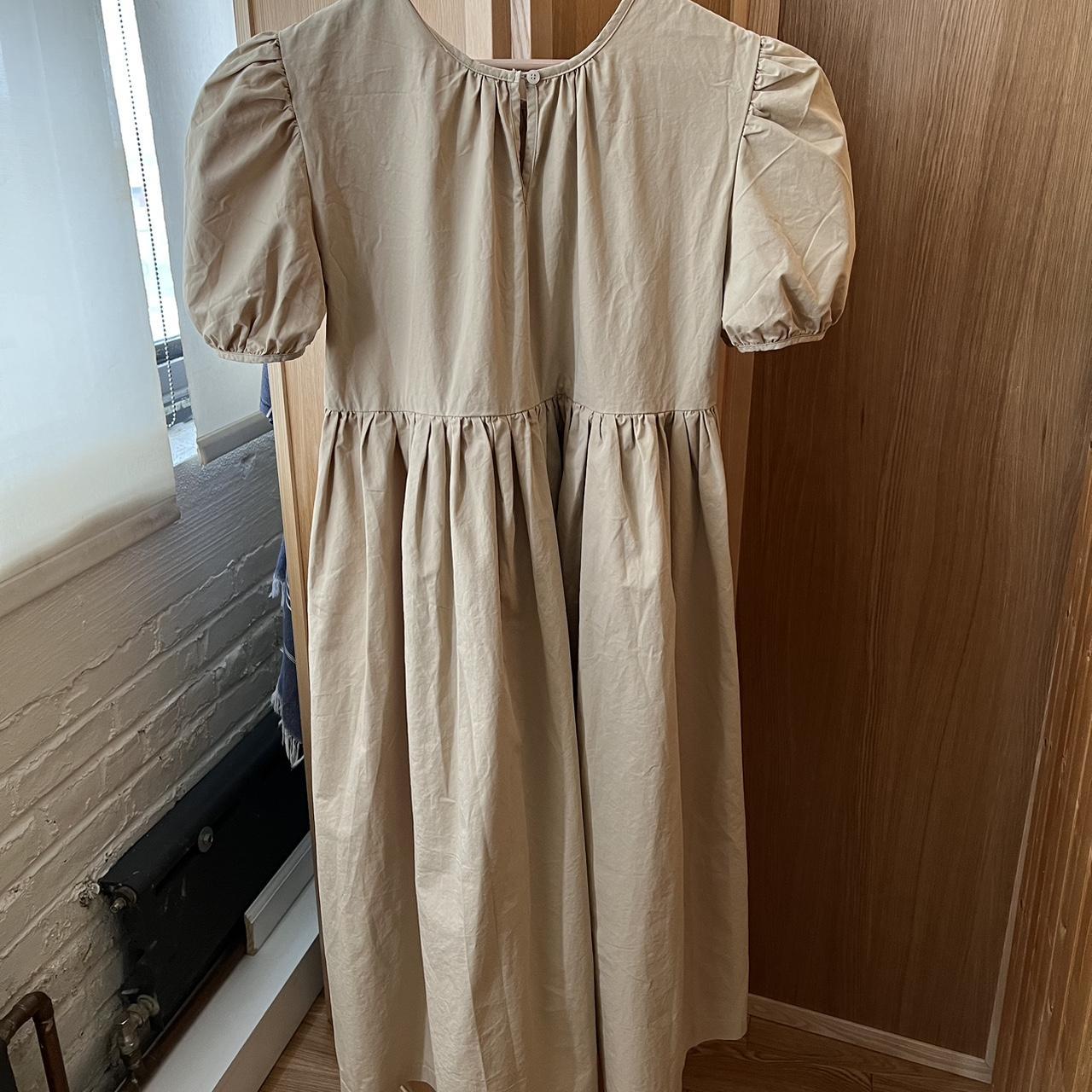 The Frankie Shop maxi flowy dress in Tan. Lightly... - Depop