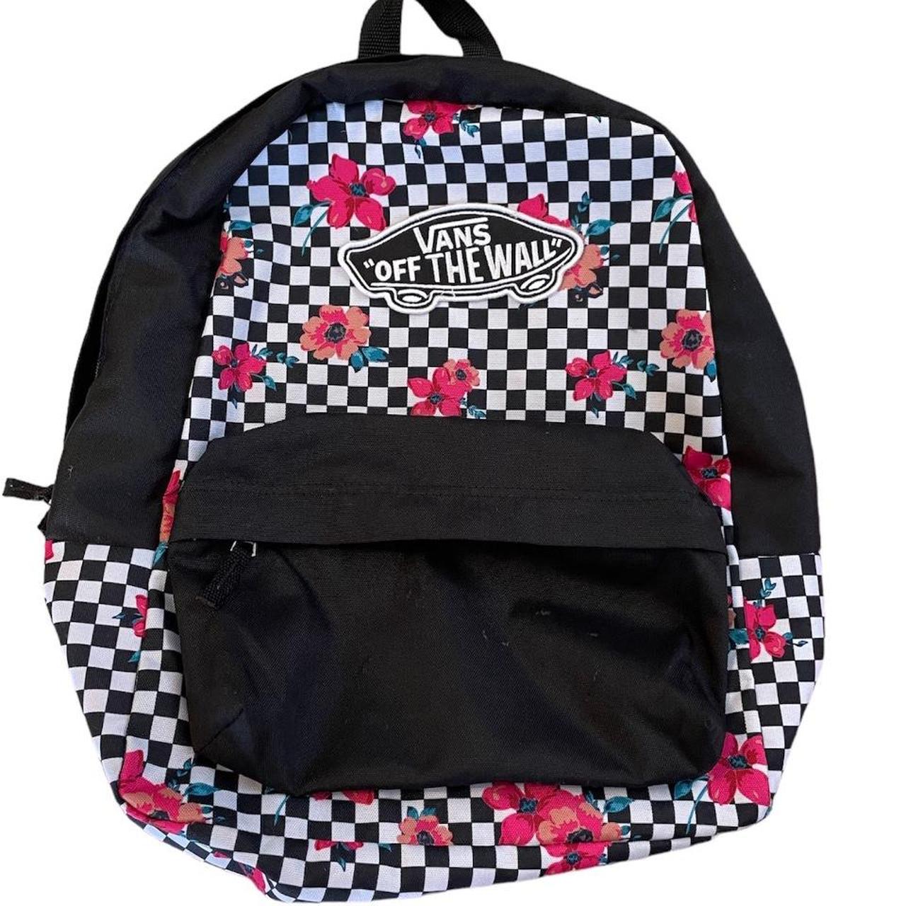 Pink vans checkerboard backpack best sale