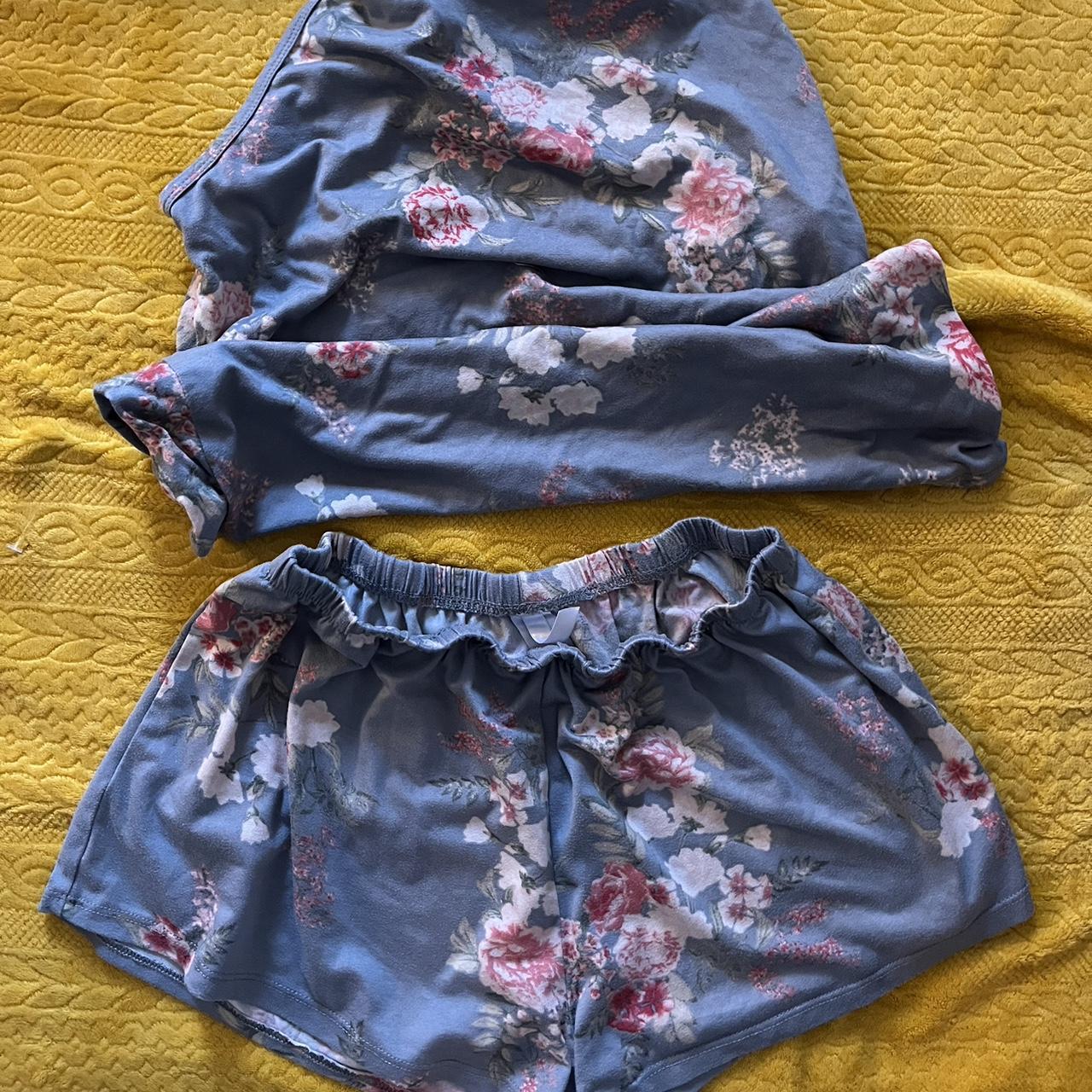 Matching floral pajama set cotton material size... - Depop