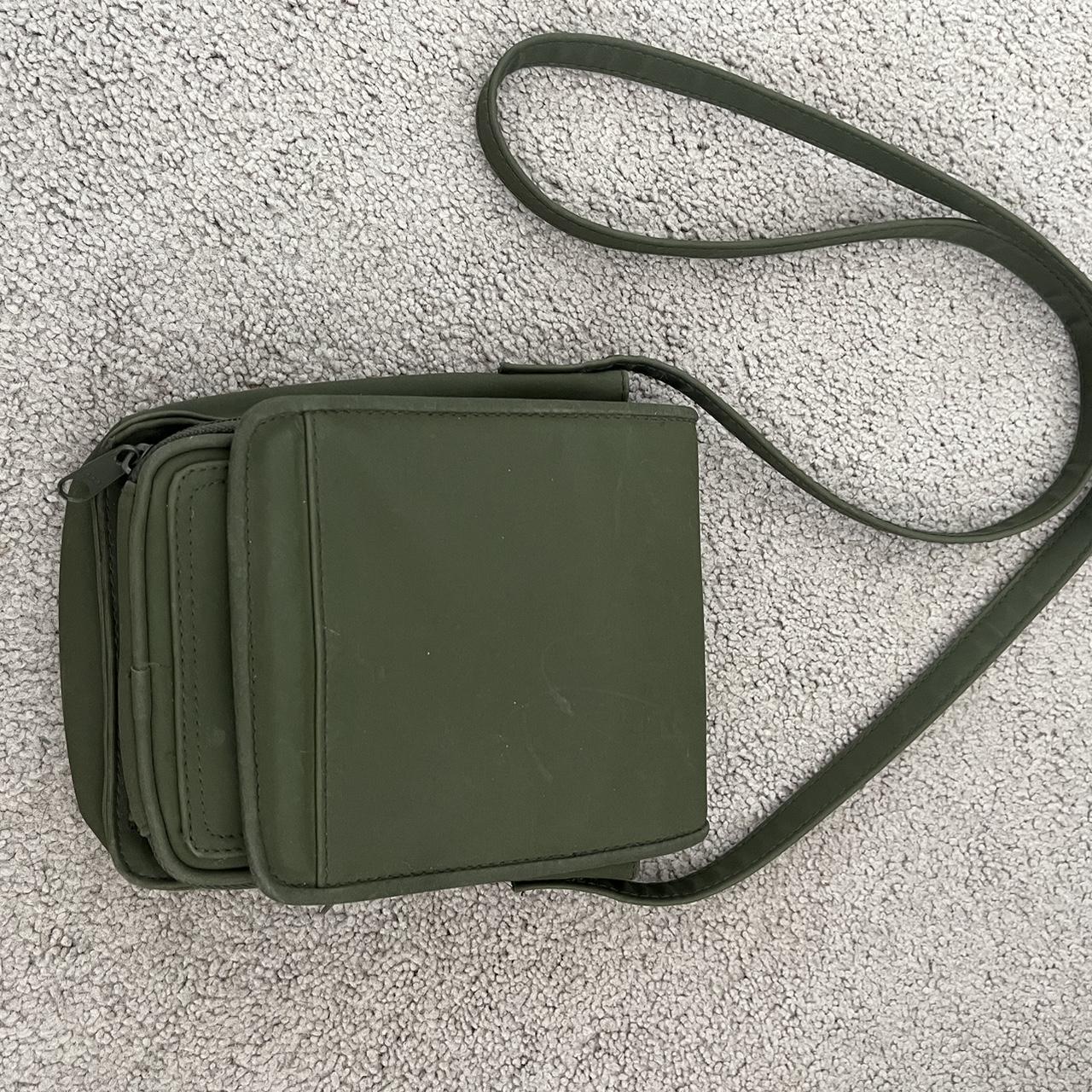 Cute army green cross body with multiple multiple... Depop
