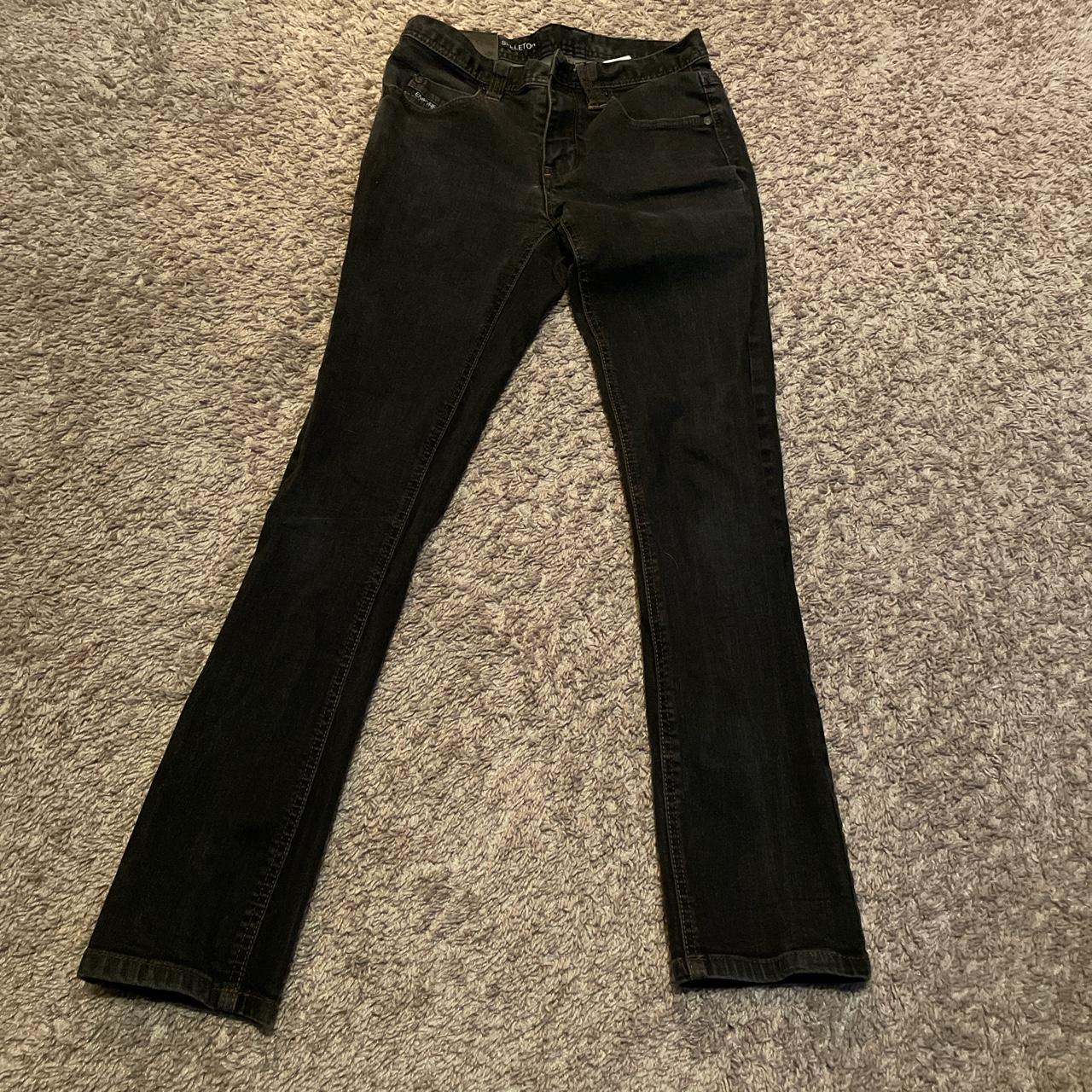 Black Denim Empyre Skeletor skinny jeans, size... - Depop