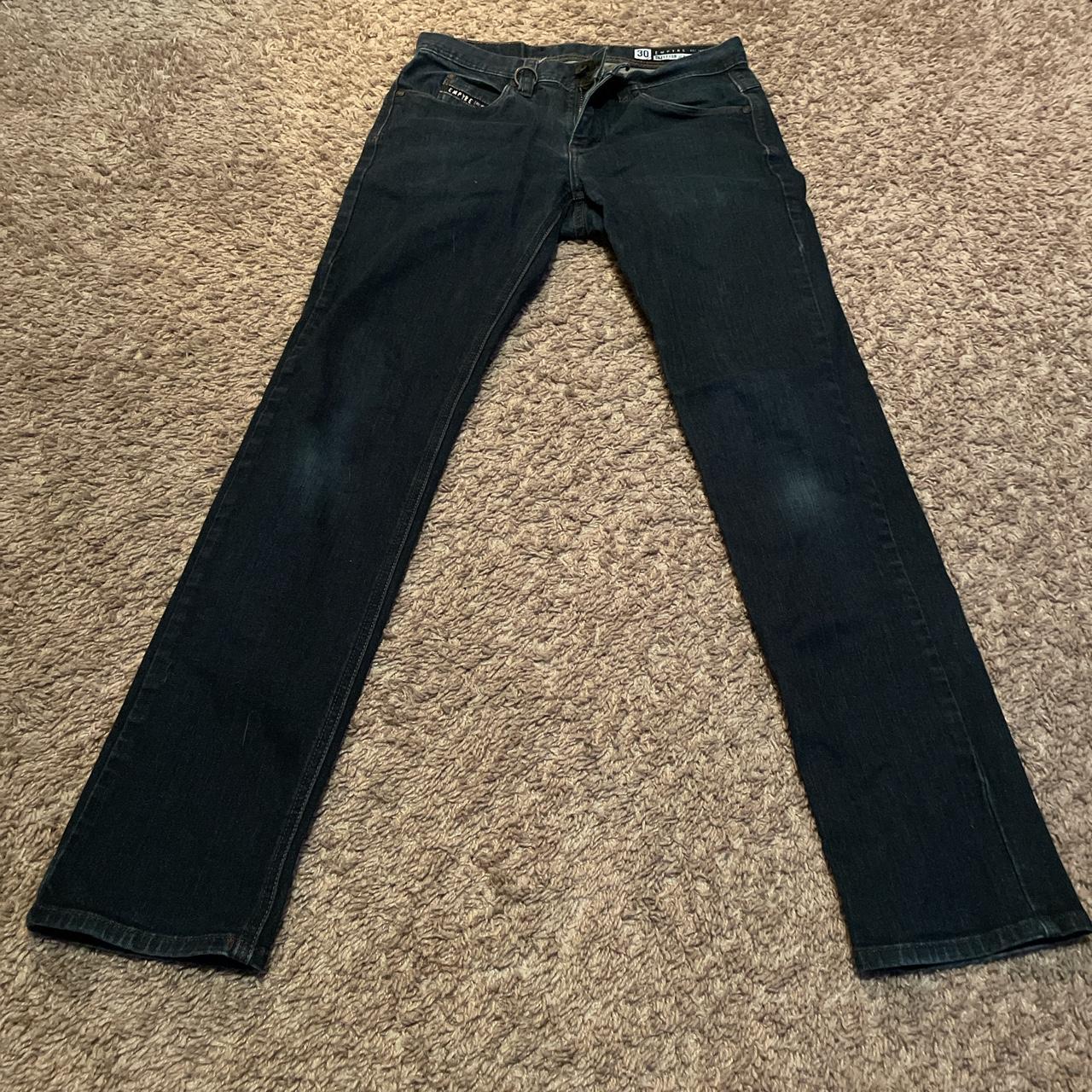 Empyre Skeletor dark blue skinny jeans, size... Depop