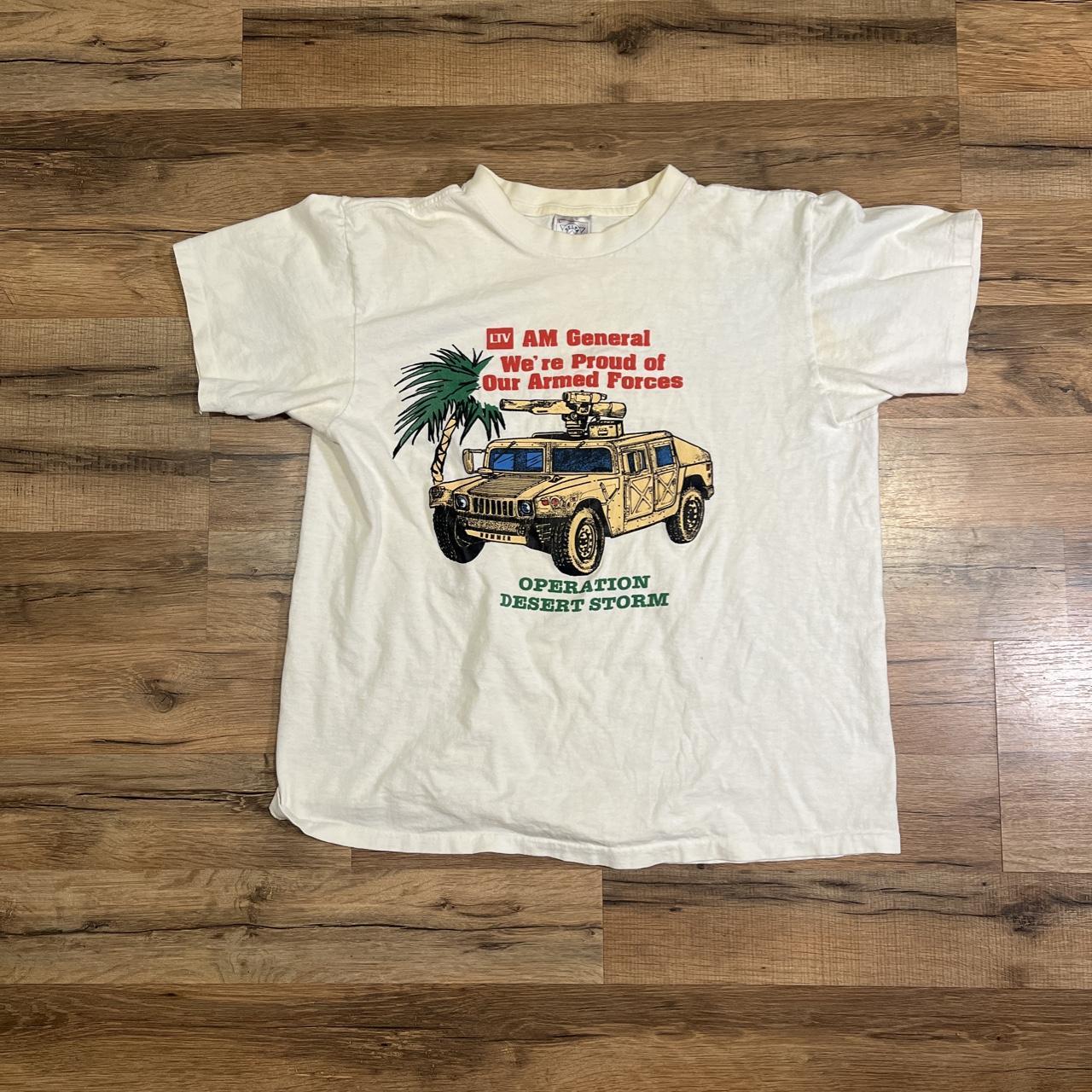 90s single stitched operation desert storm tee.... - Depop