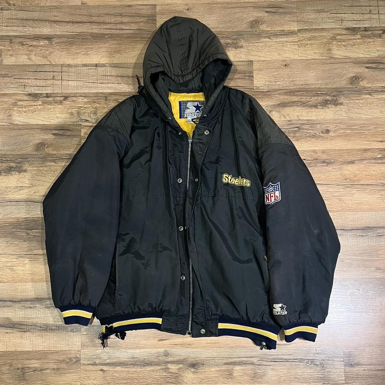 90s Pittsburgh Steelers starter jacket. Some flaws... - Depop