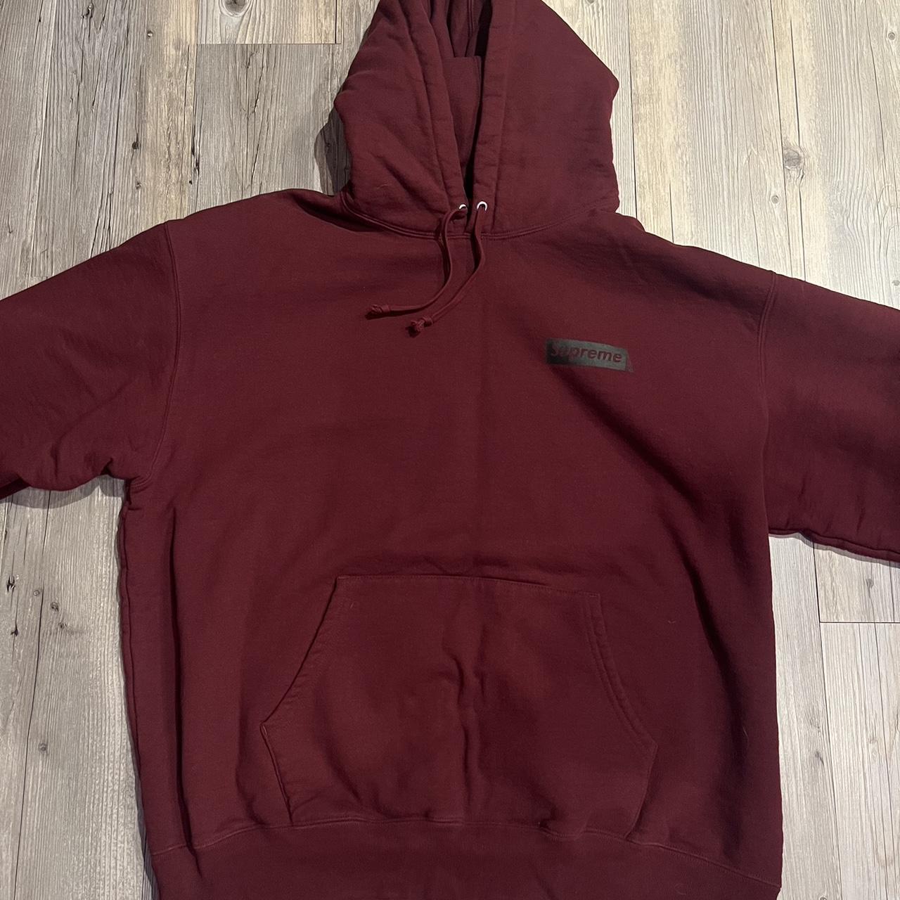 Supreme discount maroon hoodie