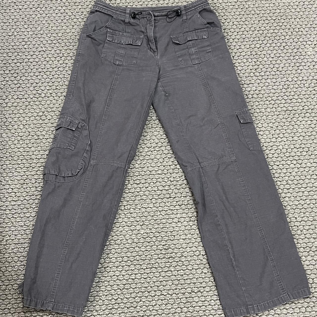 Brandy Melville Grey/Brown Kim Cargo Pants Pls DM... Depop