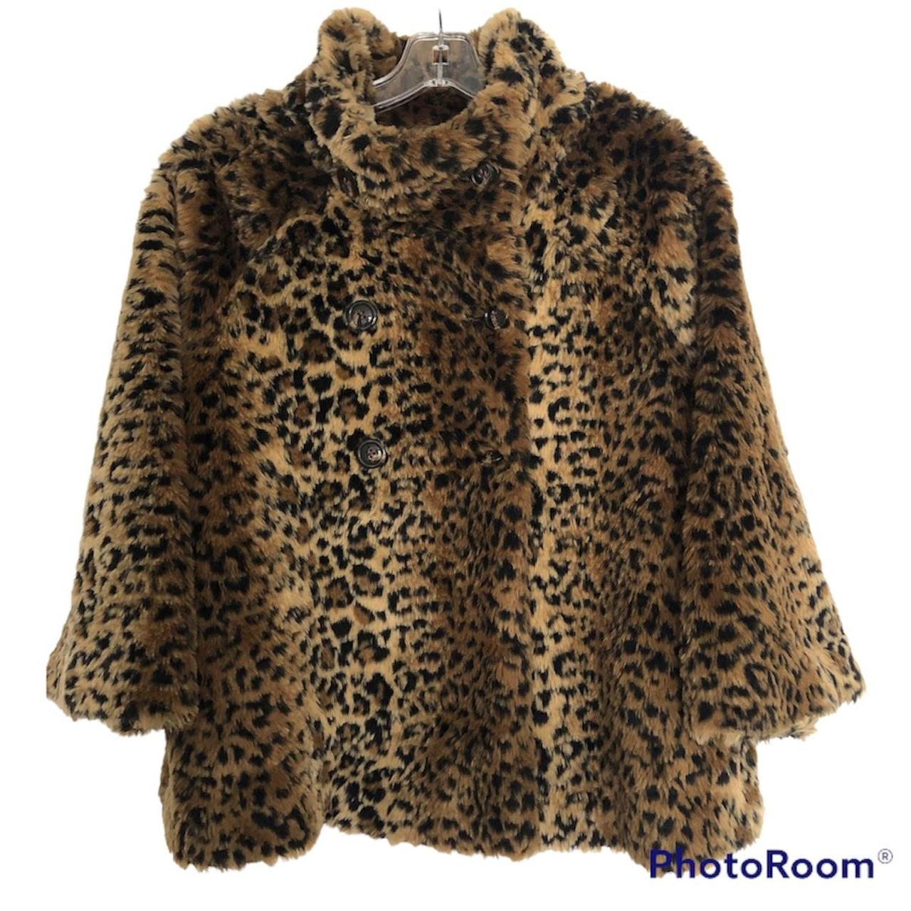 Free People Leopard Print Coat - Size... - Depop