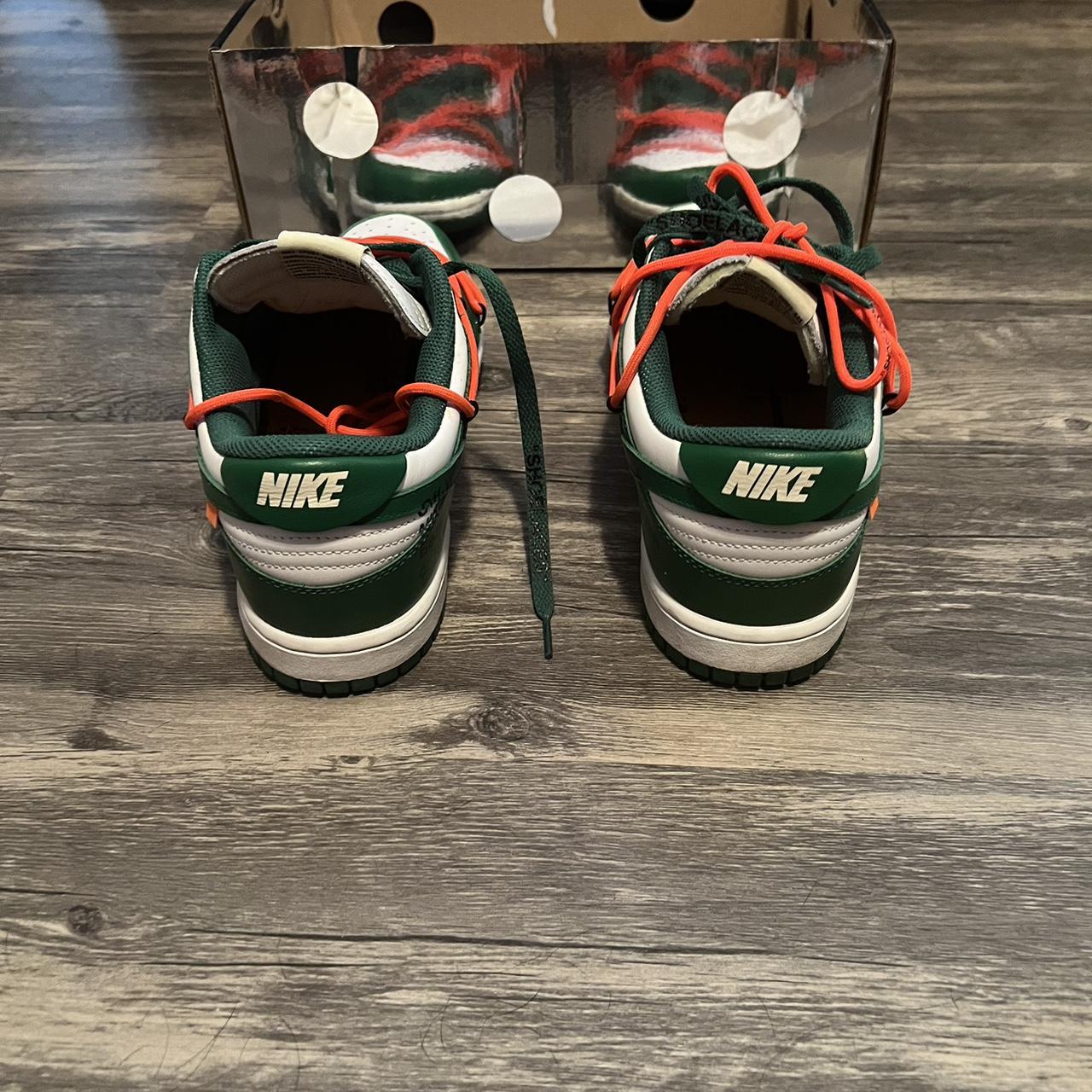 off white pine green nike dunks . good condition... - Depop