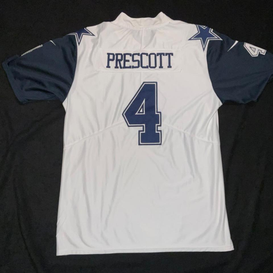 Dallas Cowboys Dak Prescott Jersey Black Blue and - Depop