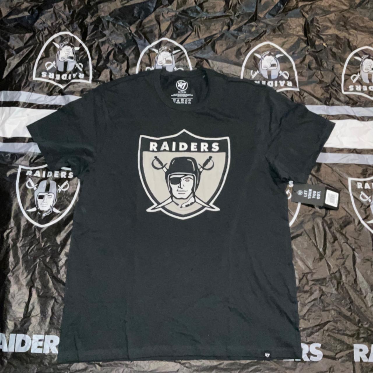 NFL Mens Las Vegas Raiders Graphic T-Shirt, Black, Medium