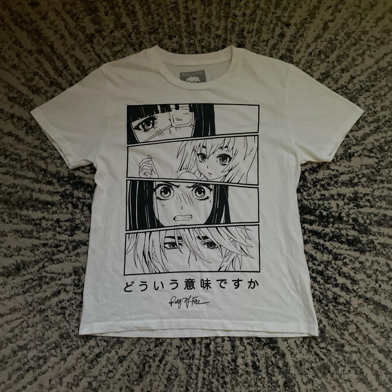 RING OF FIRE BRAND JAPANESE ANIME GRAPHIC PRINT TEE... - Depop