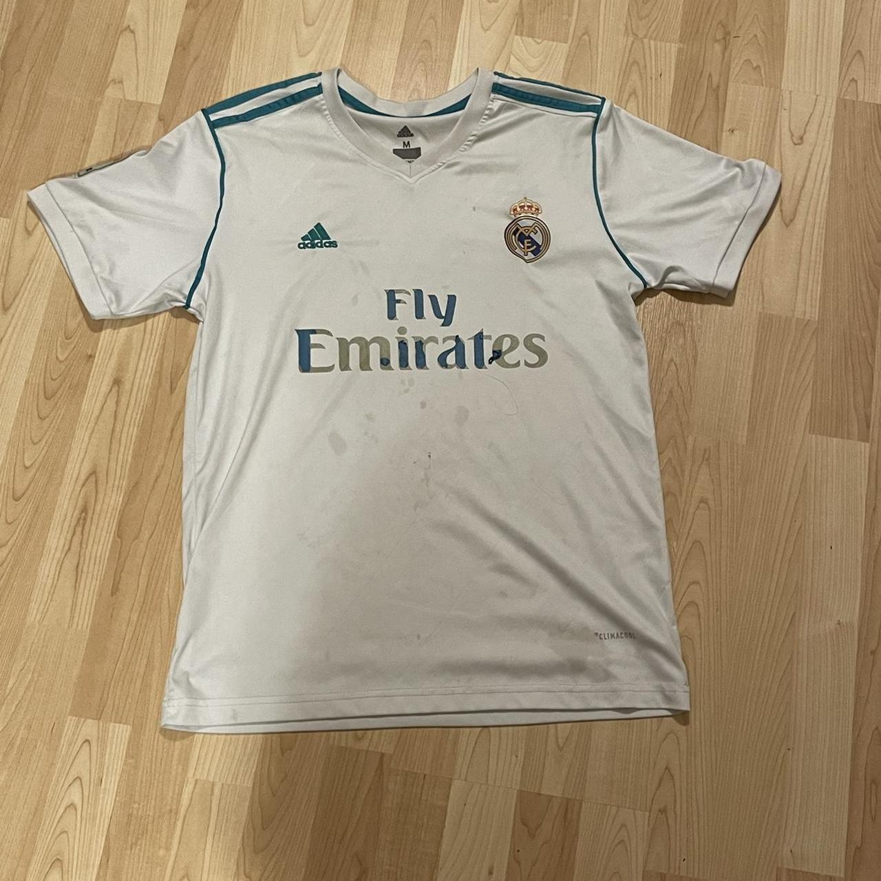 Adidas Real Madrid jersey White Small stains on... - Depop