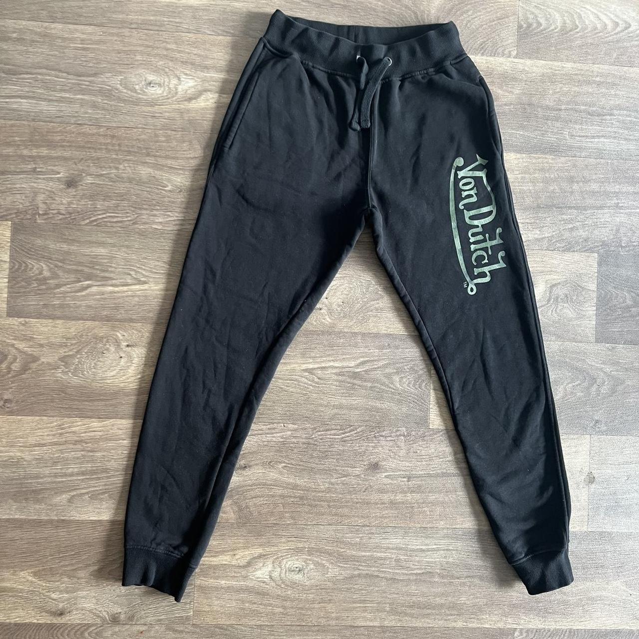 Von Dutch joggers Camo Von Dutch logo Fits size... - Depop