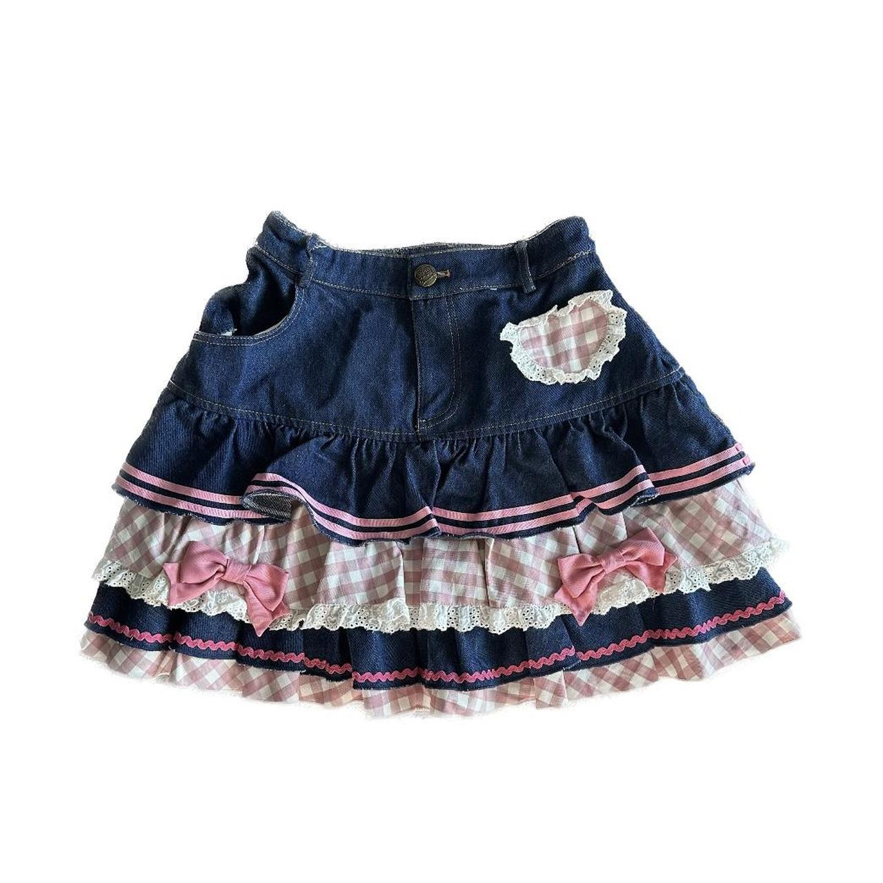 the cutest skirt everrrr kawaii lolita style bow... - Depop
