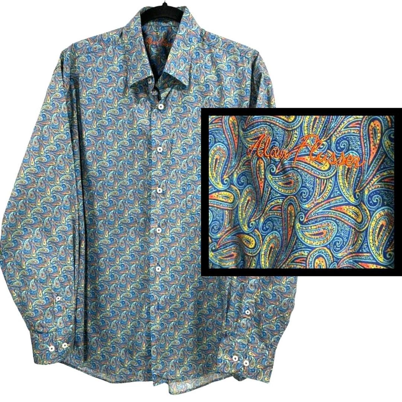 Alan Flusser Colorful Paisley Long Sleeve Shirt -... - Depop