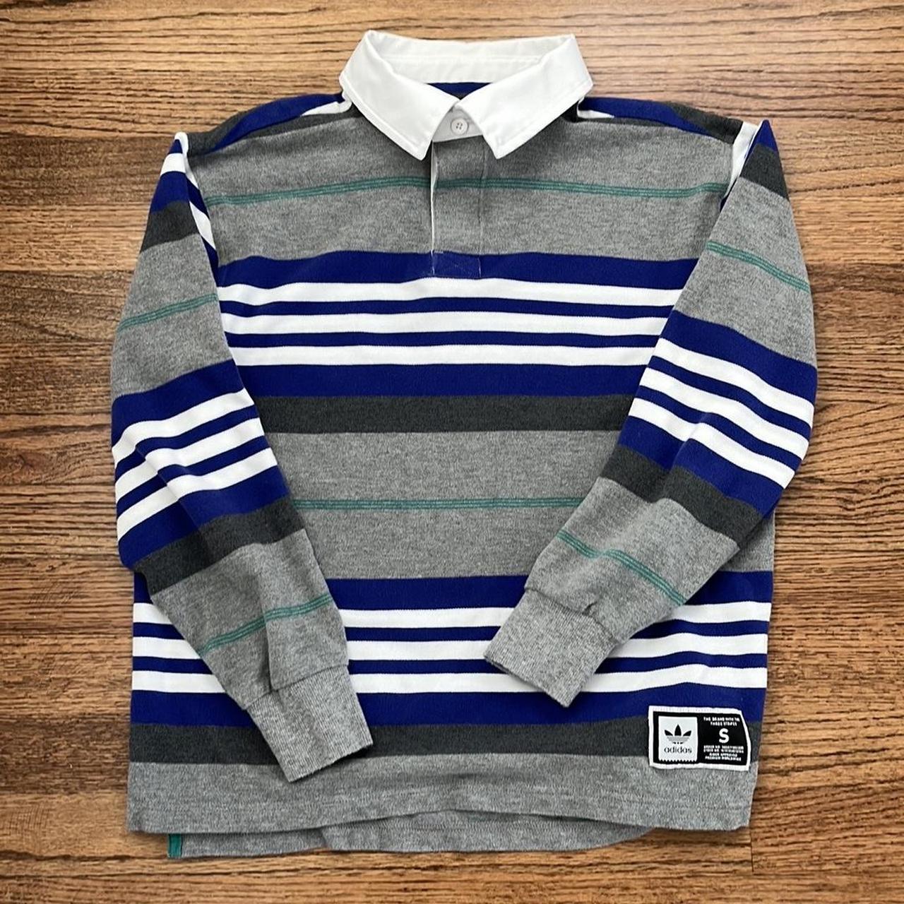 Adidas Skateboarding Longsleeve Striped Rugby Polo