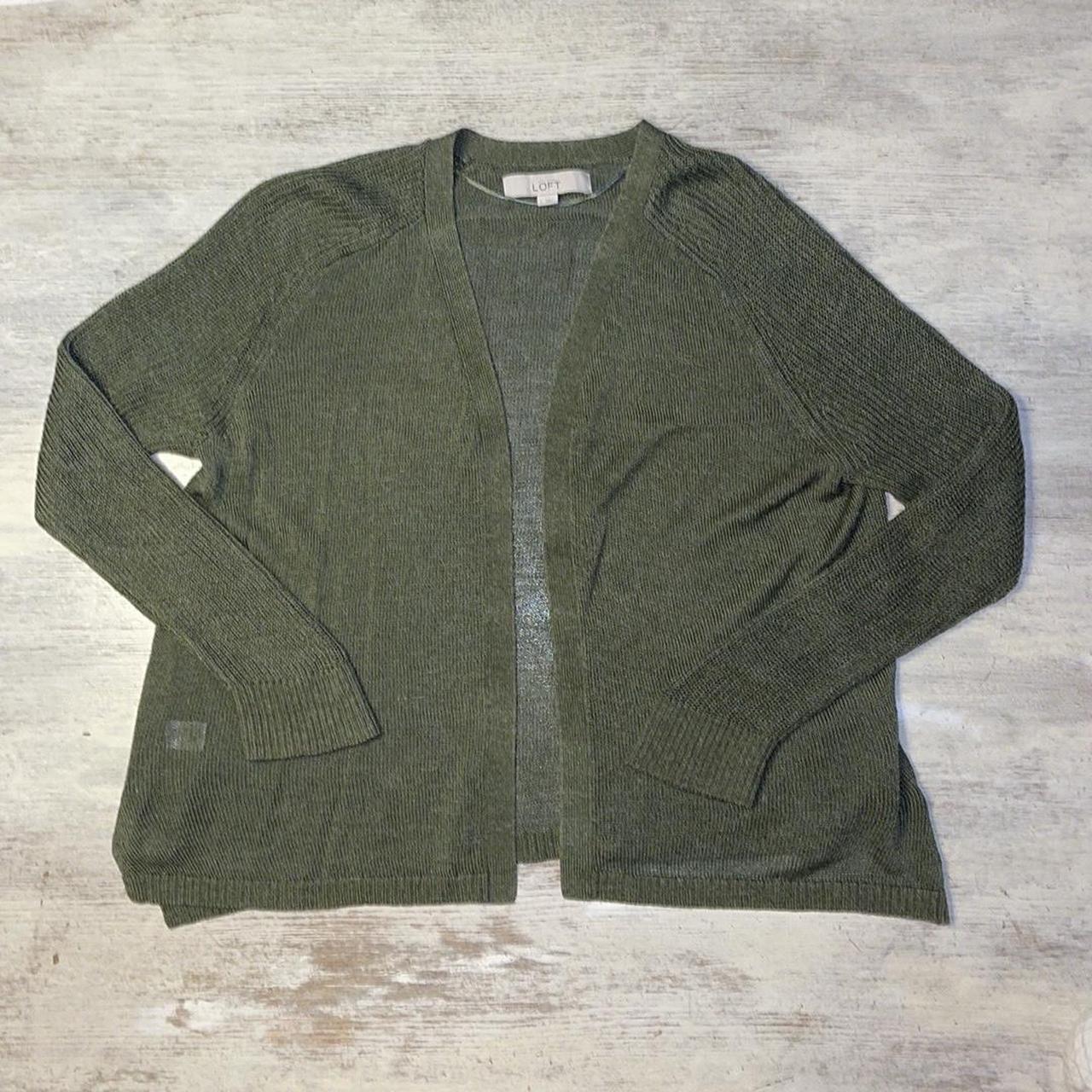 Ann taylor green outlet cardigan