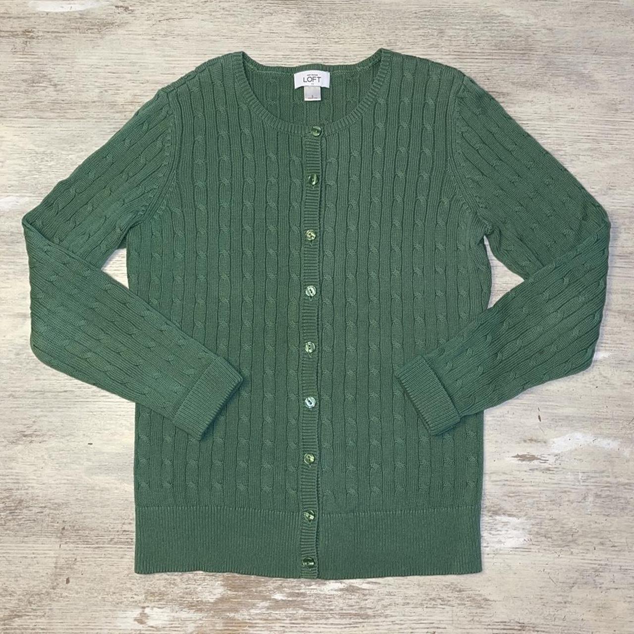 Ann taylor deals green cardigan