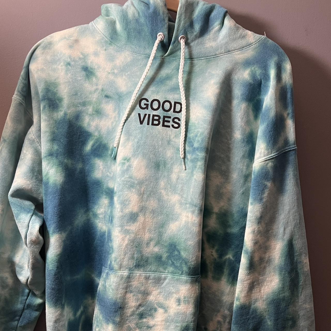 Good vibes tie dye clearance hoodie