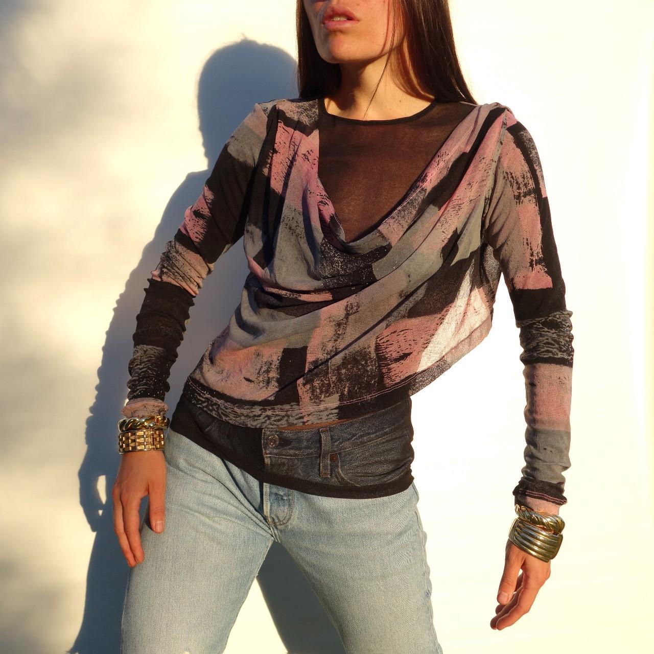 PLEIN SUD JEANS チューブトップ　　フランス製 Vintage Plein Sud Jeans two micro mesh top | Depop