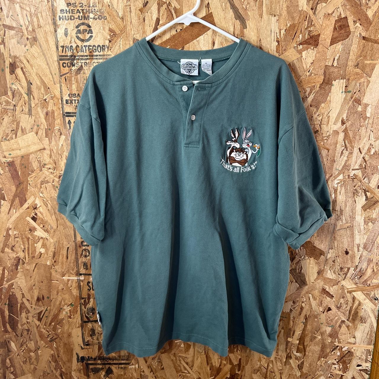 Acme Clothing Men's Green and Brown Shirt