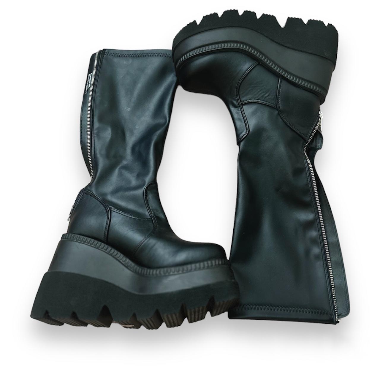 demonia boots size womens 6 worn once accepting... - Depop