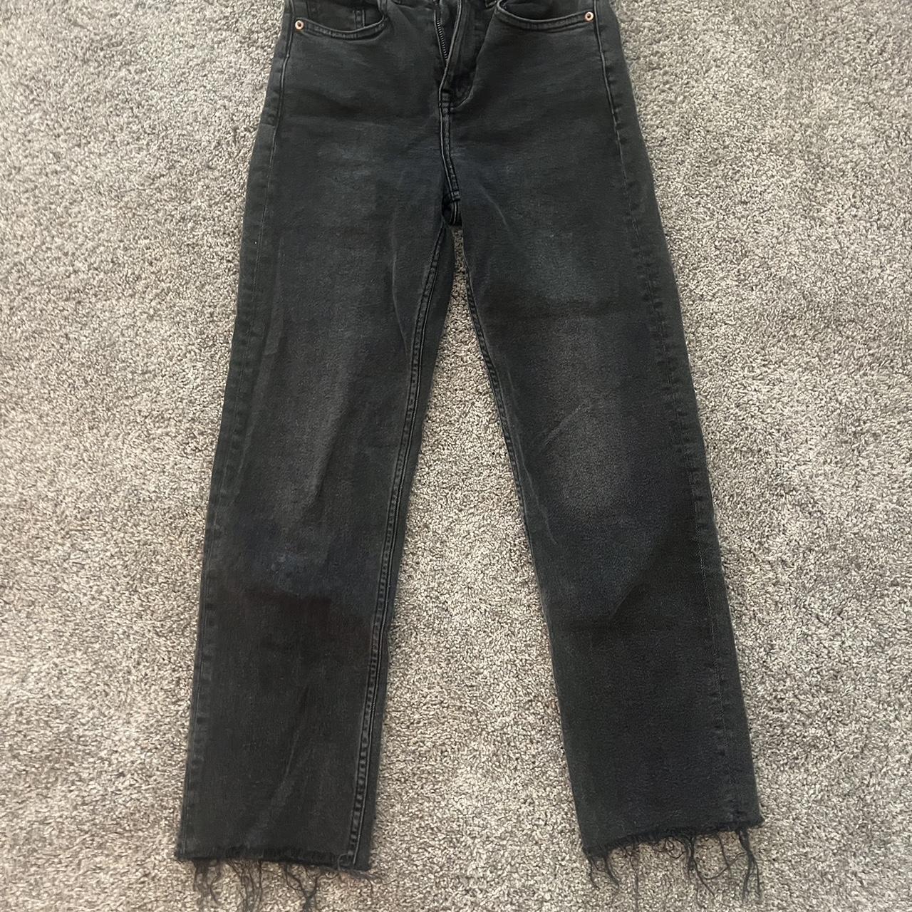 Black fraid bottom jeans - Depop