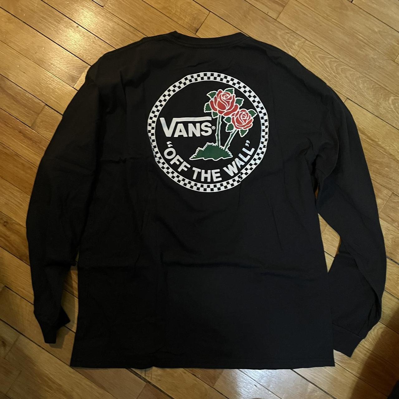 xxl black vans rose long sleeve great condition fits