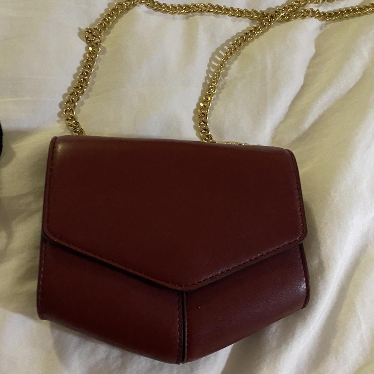 Sandro Women's Burgundy Bag | Depop