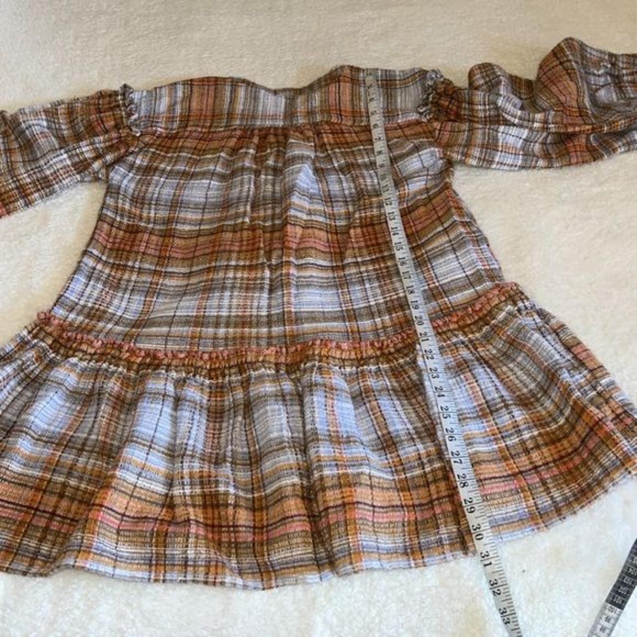 Free People - Alexa Plaid Mini Dress shops size S