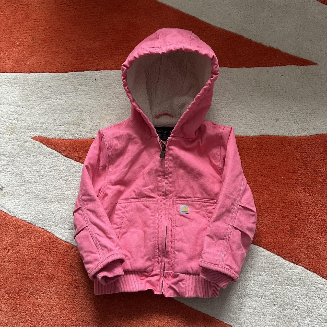 Pink carhartt-coat - Depop
