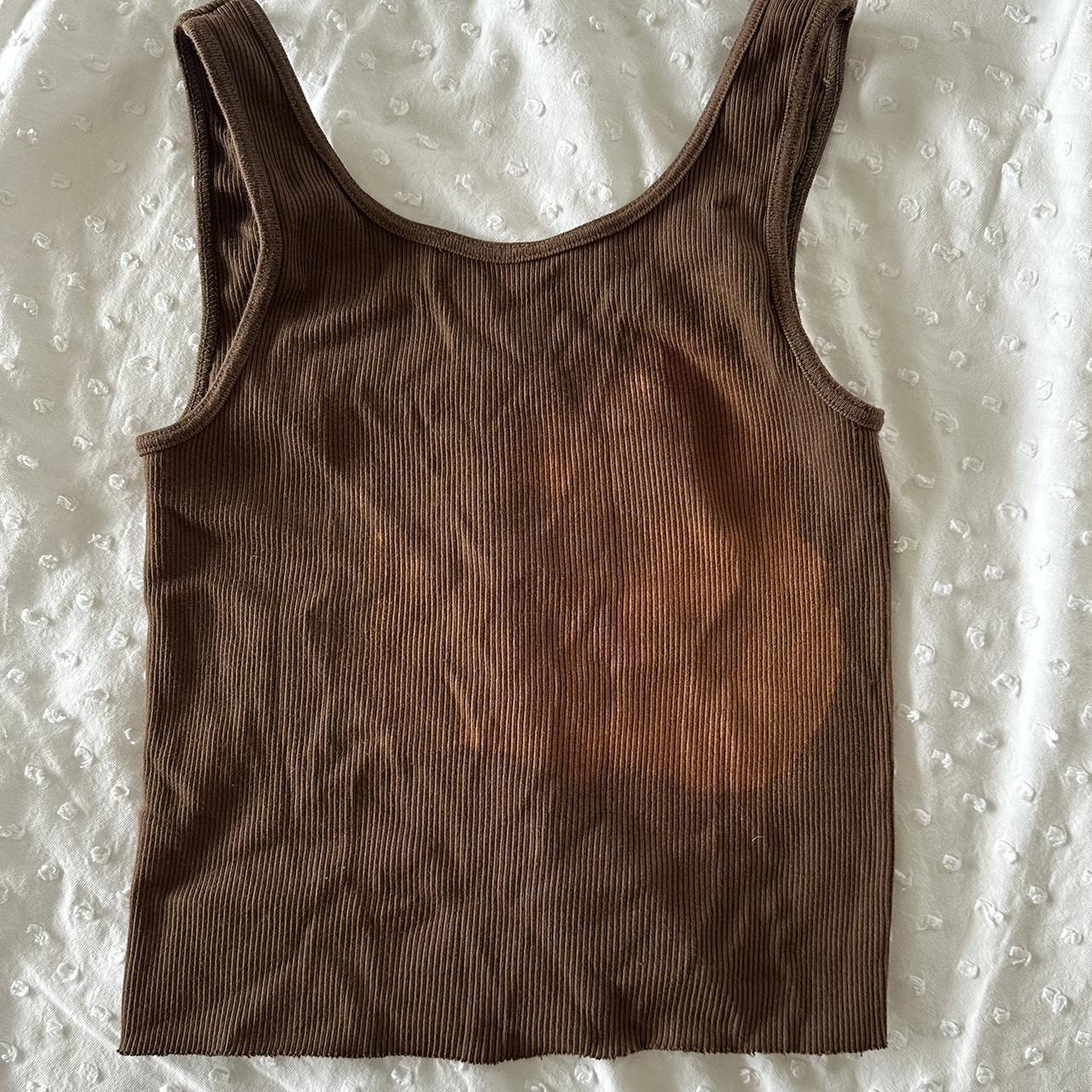 Brandy Melville Women's Brown Croptop Depop