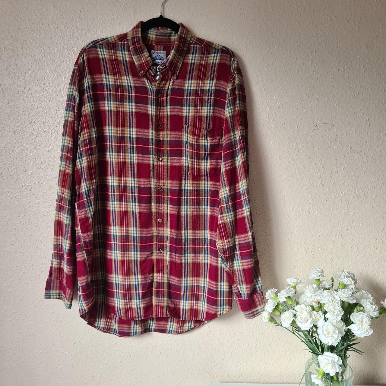 Men's Red and Blue Shirt | Depop