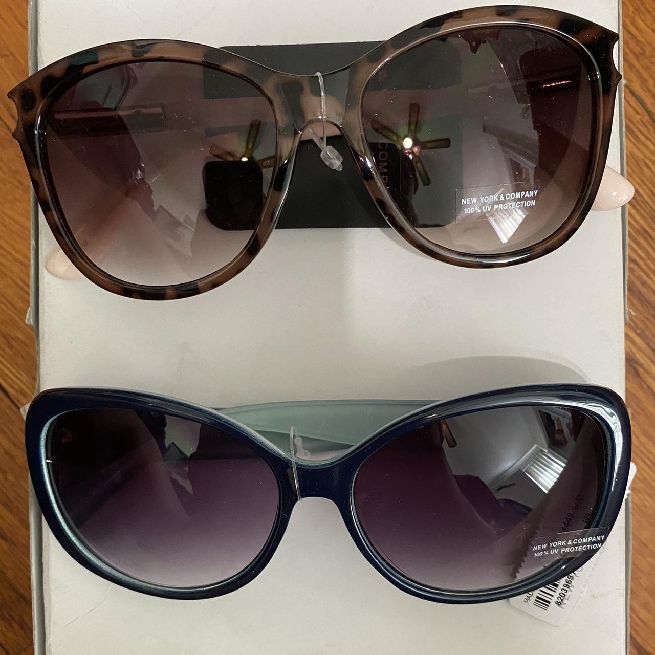 New York Company Wide Sunglasses Blueish teal. Depop