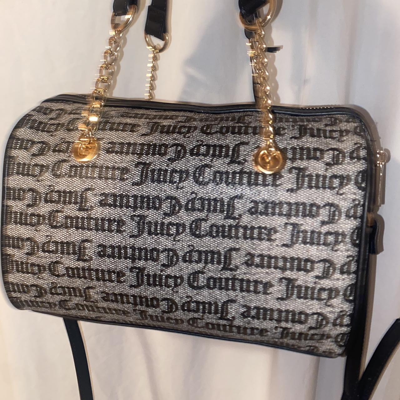 Juicy Couture “pop that lock” satchel purse, black... - Depop