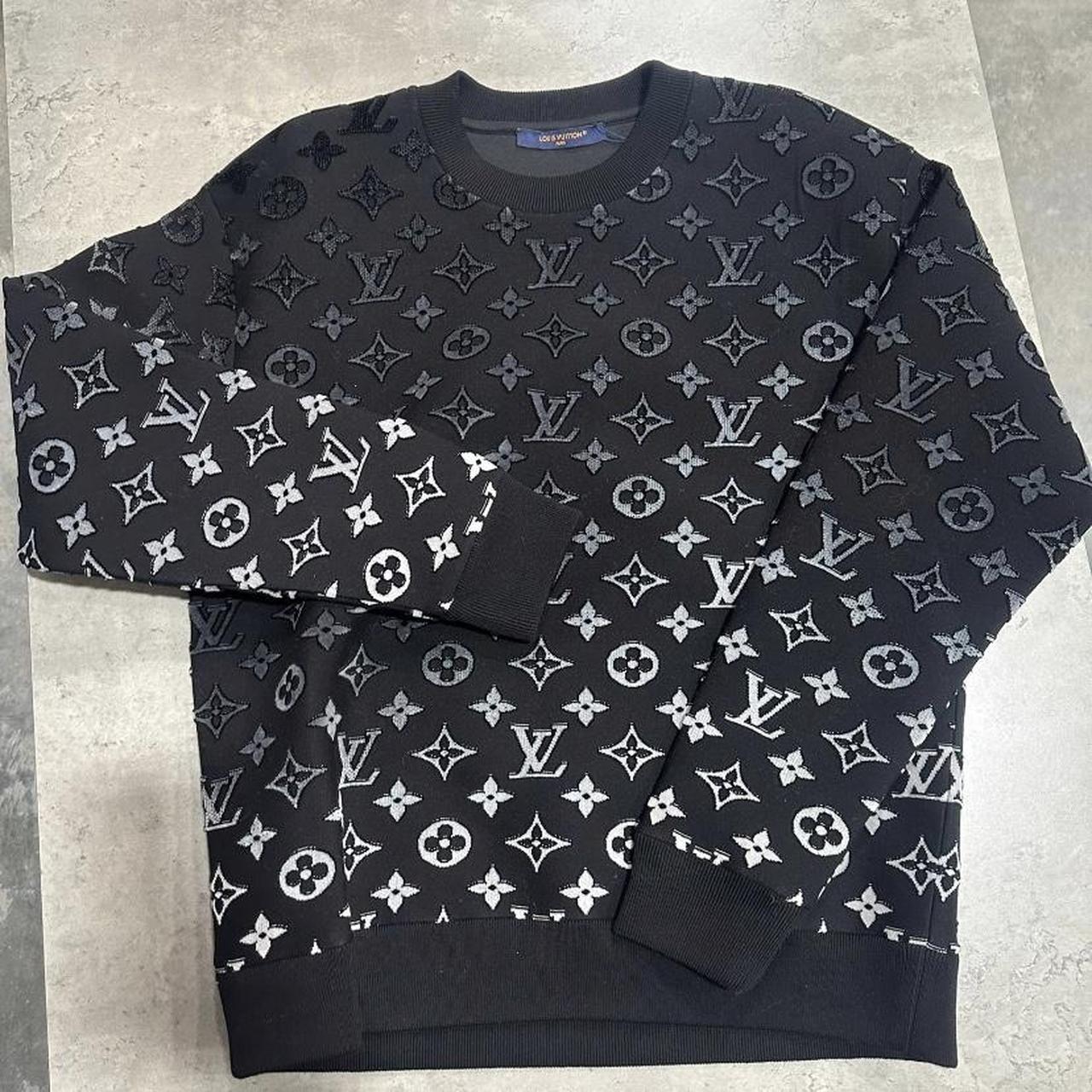 Louis Vuitton Men's Black Sweatshirt | Depop